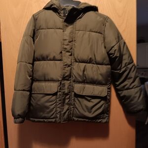 Boys Size 8, Old Navy  Green Puffer Jacket